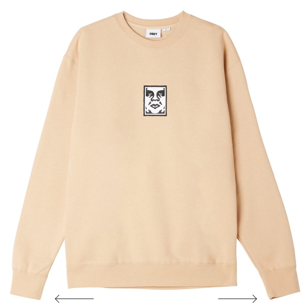 OBEY - ICON Heavy Crewneck in Oat Milk - L